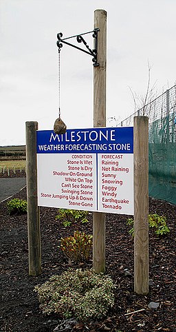 The Milestone weather forecasting stone - geograph.org.uk - 1708774