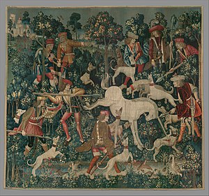 The Unicorn Defends Itself (from the Unicorn Tapestries) MET DP118987.jpg