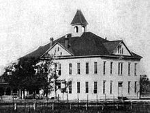 An undated image of the first building on the campus of Arlington College The first building on the campus of Arlington College.jpg