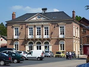 Thiberville (Eure, Fr) mairie et tribunal de Paix.JPG