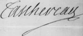 signature de Thomas-Jacques Taschereau