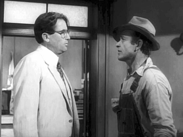 Anderson (right) with Gregory Peck in To Kill a Mockingbird (1962)