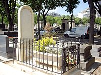 Tomb of Aloysius Bertrand at the cemetery of Montparnasse in Paris, section 10.