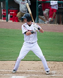 Jankowski playing for the Lake Elsinore Storm in 2013 Travis Jankowski.jpg