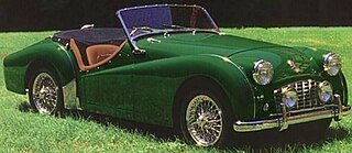 Triumph TR3 British sports car produced between 1955 and 1962