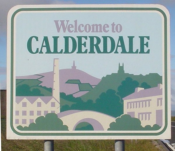 Welcome sign in Calderdale