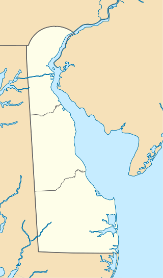 Mapa konturowa Delaware