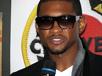 The singer Usher had the largest number of singles on top of the Hot 100 during the 2000s (7 songs). Usher ServiceNation2.jpg