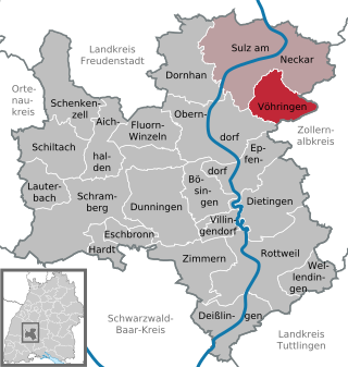 Elhelyezkedése Baden-Württemberg térképén