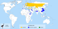 Verbreitungskarte des Kranichs