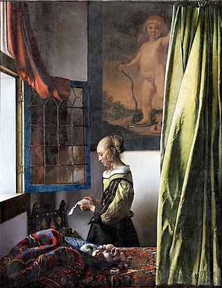 <i>Girl Reading a Letter at an Open Window</i> 1657–1659 painting by Johannes Vermeer