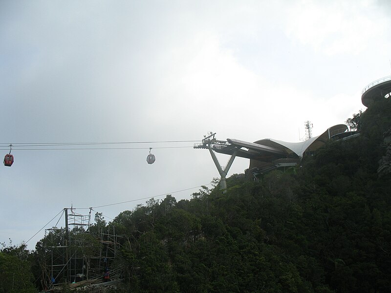 File:View of Langkawi Cable Car Top Station from Sky Bridge.JPG