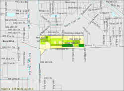 Karte des US Census Bureau mit Dorfgrenzen