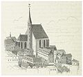 Minoritský kostol na kresbe z roku 1872
