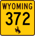 Wyoming Highway 372 marker