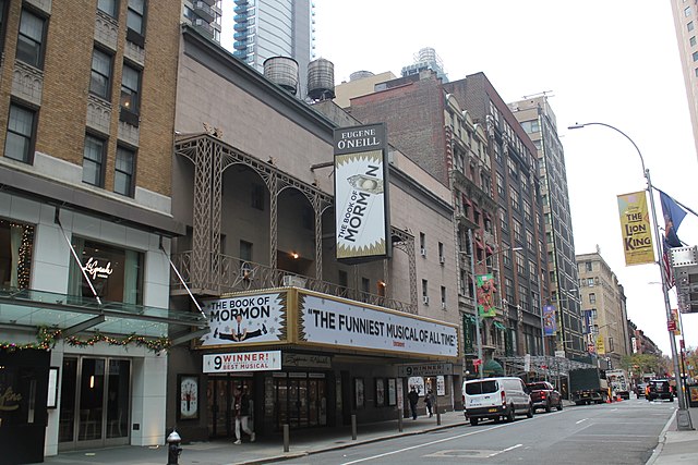 The theater's exterior as seen from the east