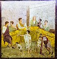 Wall painting - banquet scene - Pompeii (V 2 4) - Napoli MAN 120029 - 01