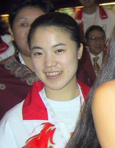Wang Nan in 2001 in Moscow after China was awarded the Olympics