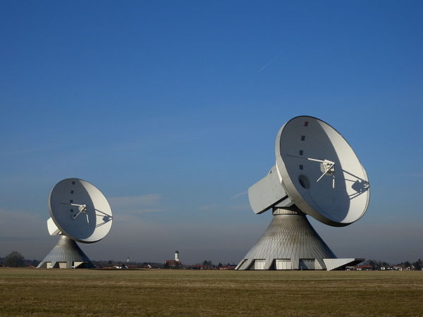 Satellite dishes at Erdfunkstelle Raisting, Germany