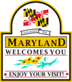 "Maryland Welcomes You - Enjoy Your Visit!" road sign, c. 1999.png