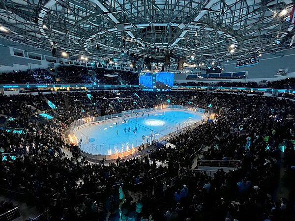 Interior of the main arena during a hockey match in March 12, 2024