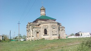 Георгіївська церква 1898 року побудови, за кошти нащадка запорозького козацького роду Матвія Капусти (за Л. Твердовською), освячена 1900 року