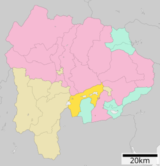 富士河口湖町位置図