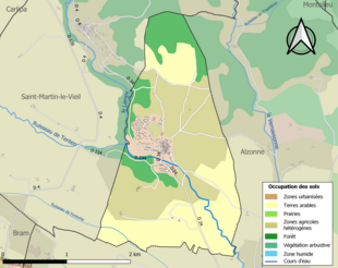 Farvekort, der viser arealanvendelse.