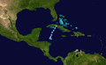 Tropical Depression Fourteen track map