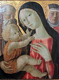 1490 Maria mit Kind hl.  Benedikt hl.  Katharina von Siena anagoria.JPG