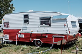 1958 Shasta travel trailer during 2019 Vintage Camper Trailer Rally