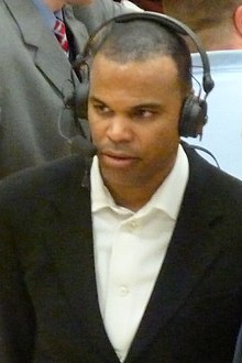 Tommy Amaker, the current head coach of the Harvard Crimson, and the winningest head coach in Crimson men's basketball history. 20110305 Tommy Amaker.jpg