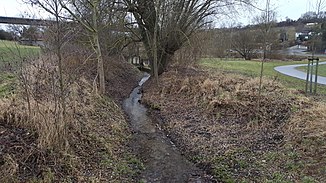 Die Kürnach kurz vor der Grießmühle nach Kürnach (2016)