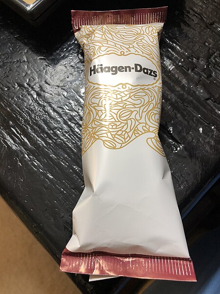 File:2019-12-21 22 38 27 A Häagen-Dazs Coffee Almond Crunch Ice Cream Bar still in its individual wrapping in the Franklin Farm section of Oak Hill, Fairfax County, Virginia.jpg