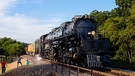 A Union Pacific Big Boy locomotive, which was built by the American Locomotive Company in 1941 2021-08-13 Big Boy 4014.jpg