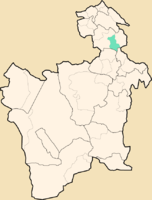 Lage des Municipio Ocurí im Departamento Potosí