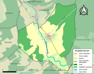 Mappa a colori che mostra l'uso del suolo.