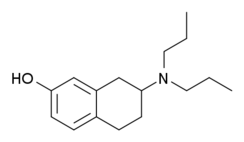 Kekulé, skeletal formula of 7-OH-DPAT