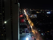 A street in Vinh by night