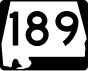 Marcador de la ruta estatal 189
