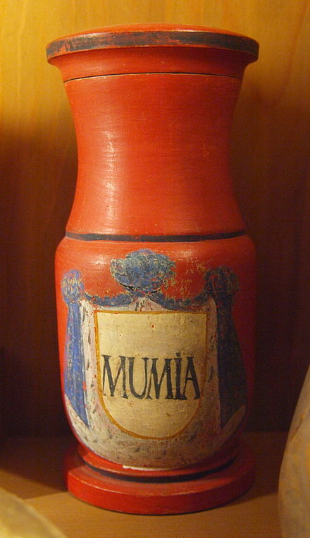 An 18th century albarello used for storing mummia
