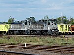 Amtrak_work_locomotives_at_Cedar_Hill_Yard,_August_2022