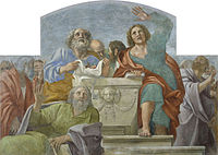 Apòstols al voltant del Sepulcre buit