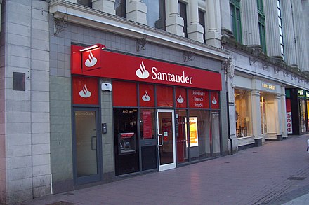 A branch of Santander in Cardiff, Wales