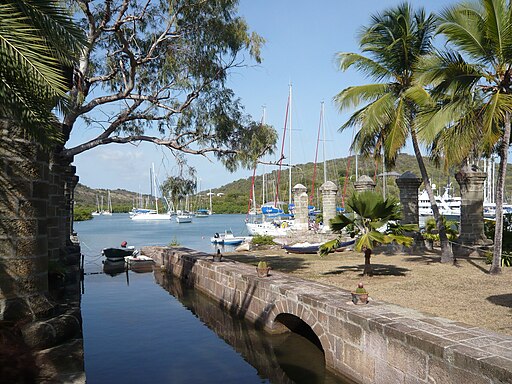 Hafenanlage Nelson's Dockyard. UNESCO-Weltkulturerbe in Antigua und Barbuda