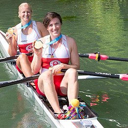 von Seydlitz (front) at the 2015 Pan Am Games in Toronto with teammate Kerry Shaffer Antje von Seydlitz.jpg