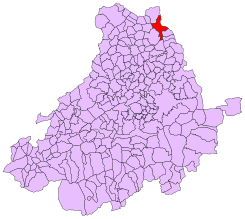 Estensione del territorio comunale all'interno della provincia di Ávila