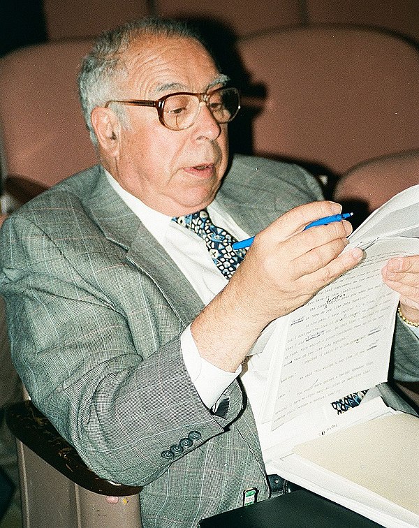 Buchwald editing his work, 1994