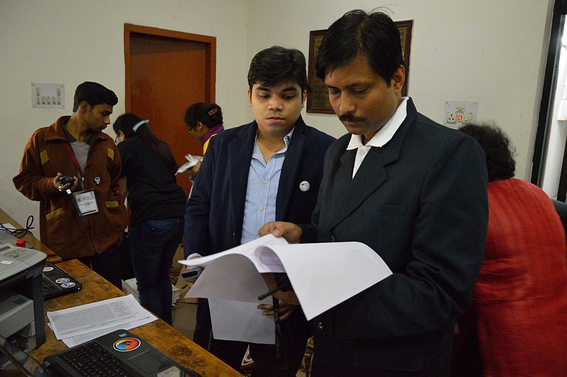 File:Ayan Choudhury and Jayanta Nath - Registration Desk - Bengali Wikipedia 10th Anniversary Celebration - Jadavpur University - Kolkata 2015-01-09 2485.JPG