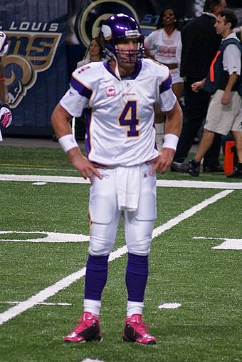 Brett Favre took over as the Vikings' starting quarterback in 2009.